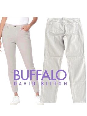 Buffalo Grey Aubrey High Rise Ankle Grazer Cotton Blend Jeans Pants (10)